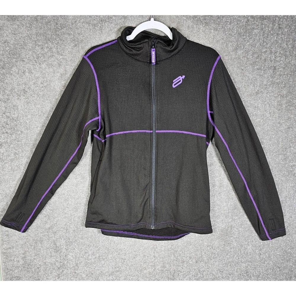 Arctiva Full Zip Mock Neck‎ Insulator Jacket Top Womens Medium Pockets Black